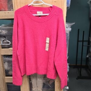 Universal Thread Size 2X Hot Pink Crew Neck Knit Sweater